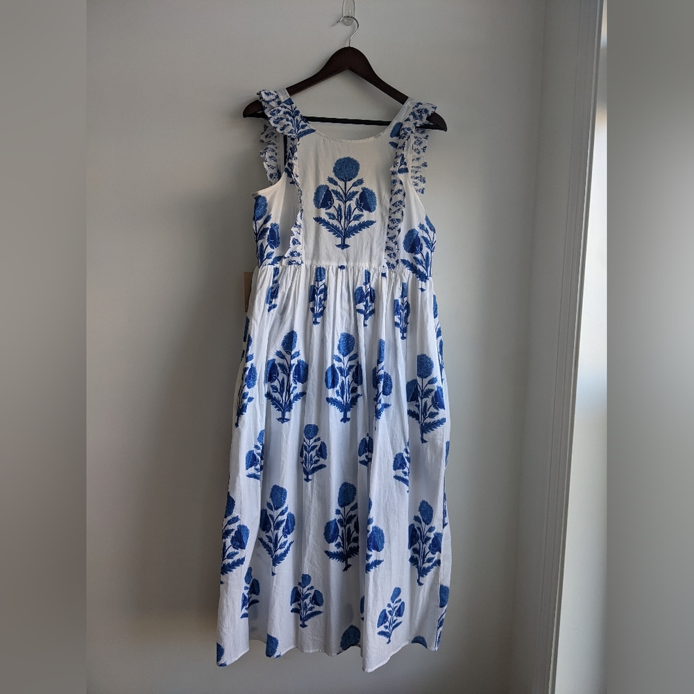Rare Blue and White Pink City Prints dress
